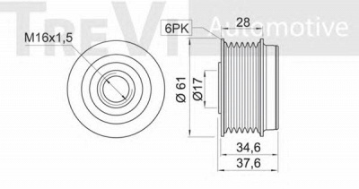 TREVI AUTOMOTIVE ap1135 -  Механизм свободного хода генератора